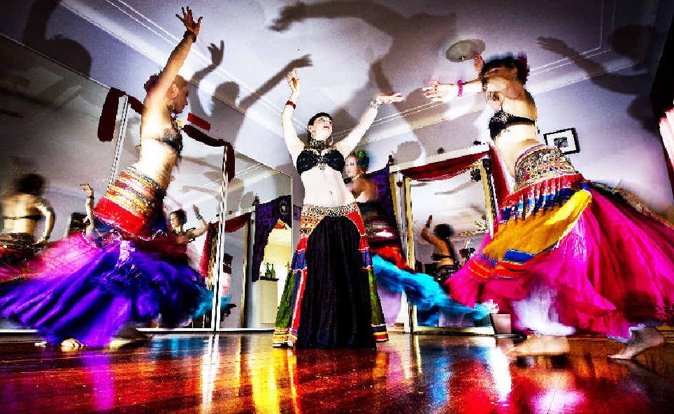 Director of the Barefoot Gypsy Dancers Danielle Sansom (centre) with dancers Rakella Moro (right). Director of the Barefoot Gypsy Dancers Danielle Sansom (centre) with dancers Rakella Moro (right).